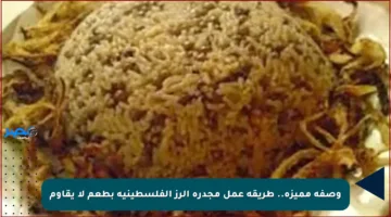 وصفة مميزة.. طريقة عمل مجدرة الرز الفلسطينية بطعم لا يقاوم